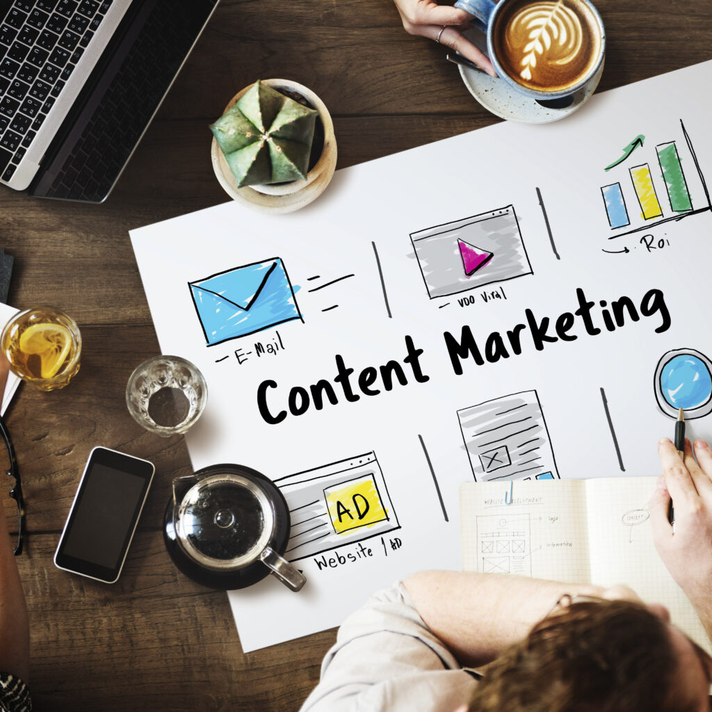 A person making content marketing strategy 